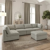 Thomasville Tisdale Beige 6 Piece Modular Fabric Sofa
