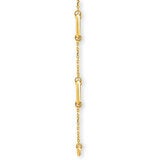 14ct Yellow Gold Paperclip Station Necklace 14ct Yellow Gold Paperclip Station Necklace