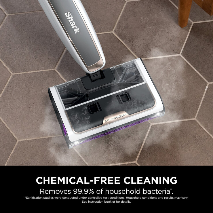 Annotated image of Shark Steam Pickup