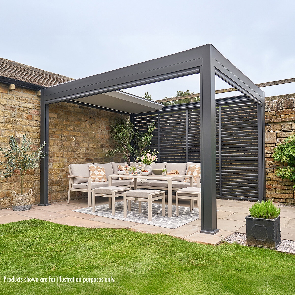 Sunvilla 7ft 6" x 9ft 2" (2.3 x 2.8m) Fixed Louvered Wall Panel