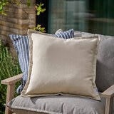 Yard Holmfirth Beige Canvas Indoor Outdoor Cushion, 45 x 45 cm