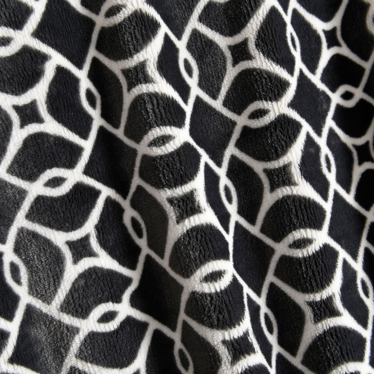 Life Comfort Urban Plush Throw in Grey Geometric, 152 x 177 cm Costco UK