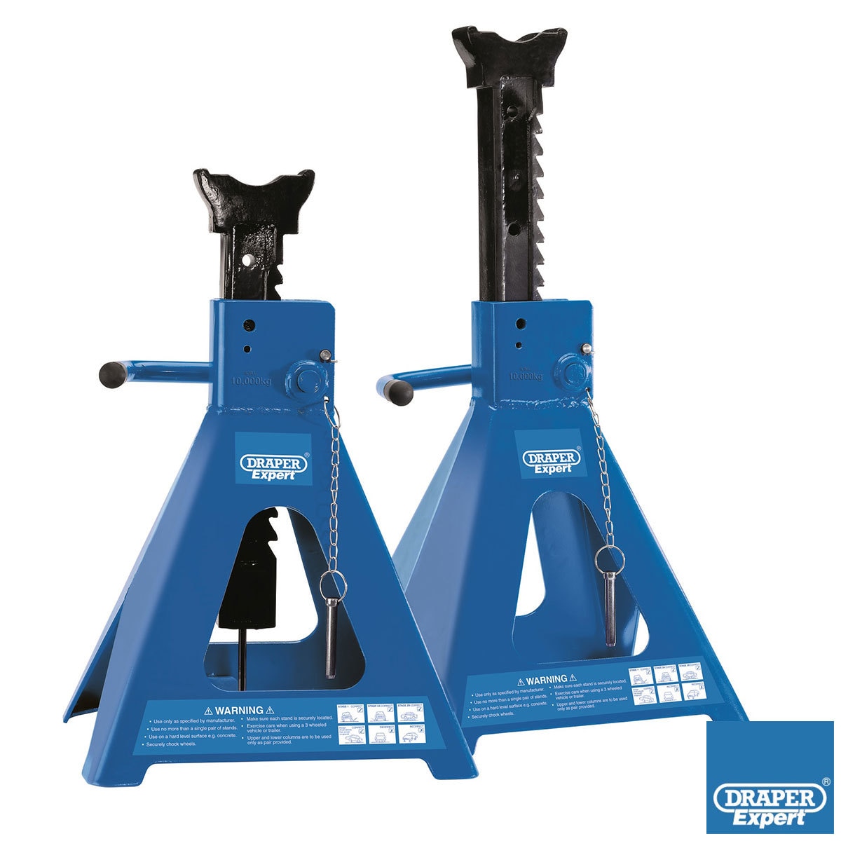 Draper Pair of 10Tonne Capacity Pneumatic Axle Stands Costco UK