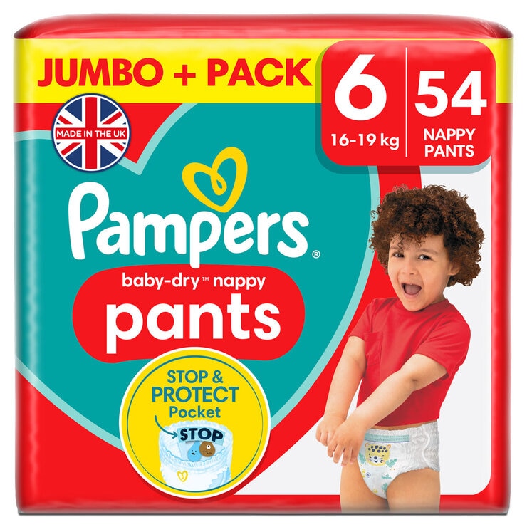 Pampers Baby Dry Pants Size 6, 54 Pack Pampers Baby Dry Pants Size 6, 54 Pack