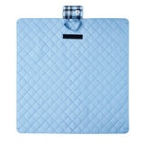Sierra Designs Waterproof Outdoor Tote Blanket in Blue Plaid, 182 x 182 cm