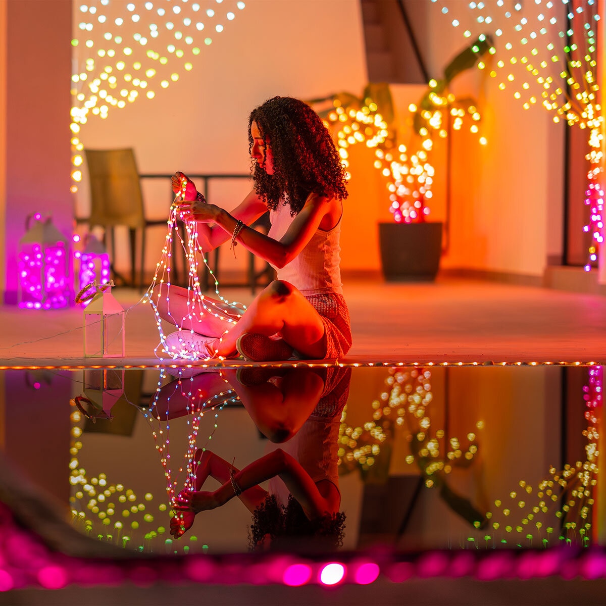 Twinkly Generation II 33ft (10m) 200 App Controlled Multicolour Dots RGB LED Lights