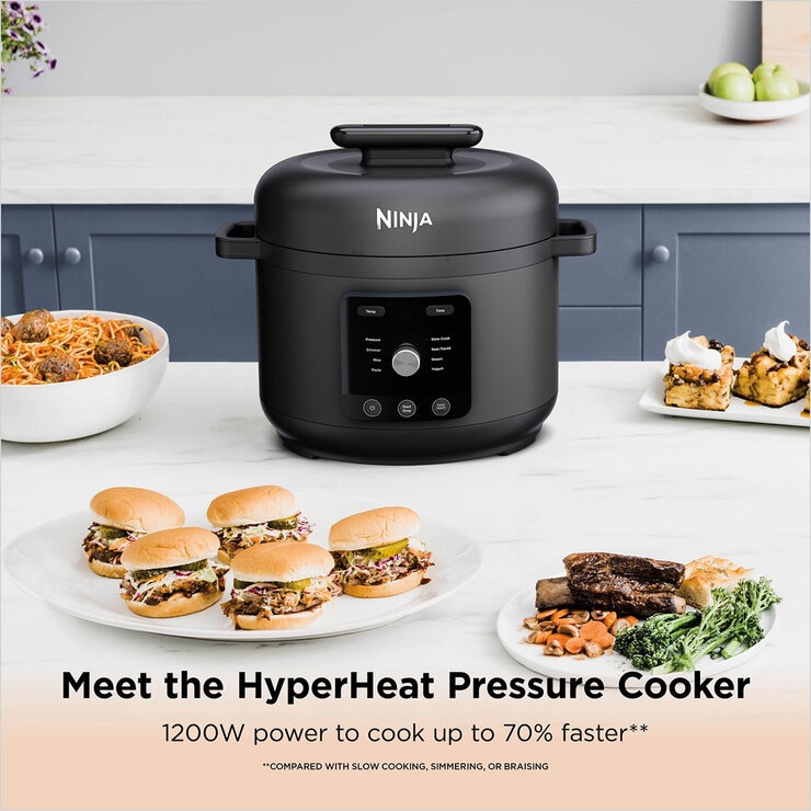 Lifestyle image showing pressure & rice cooker on kitchen countertop Lifestyle image showing pressure & rice cooker on kitchen countertop