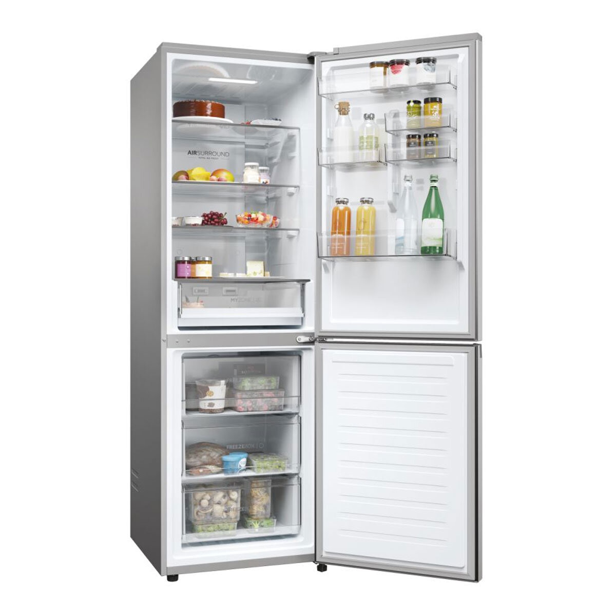 Haier HDPW3618DNPK Fridge Freezer, D Rated in Inox