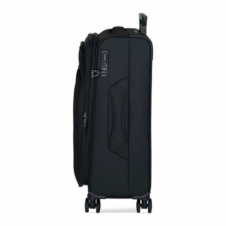 Rock Vitality Softshell Suitcase 4pc set in Black Rock Vitality Softshell Suitcase 4pc set in Black