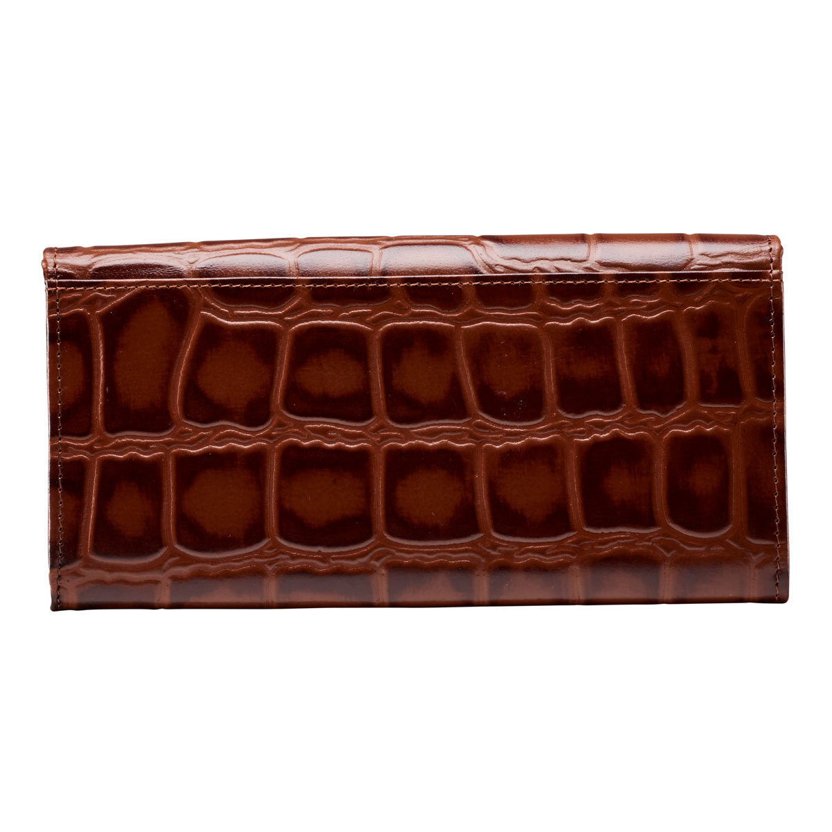 Osprey London Julia Croc Leather Women's Purse, Cognac with Gift Box