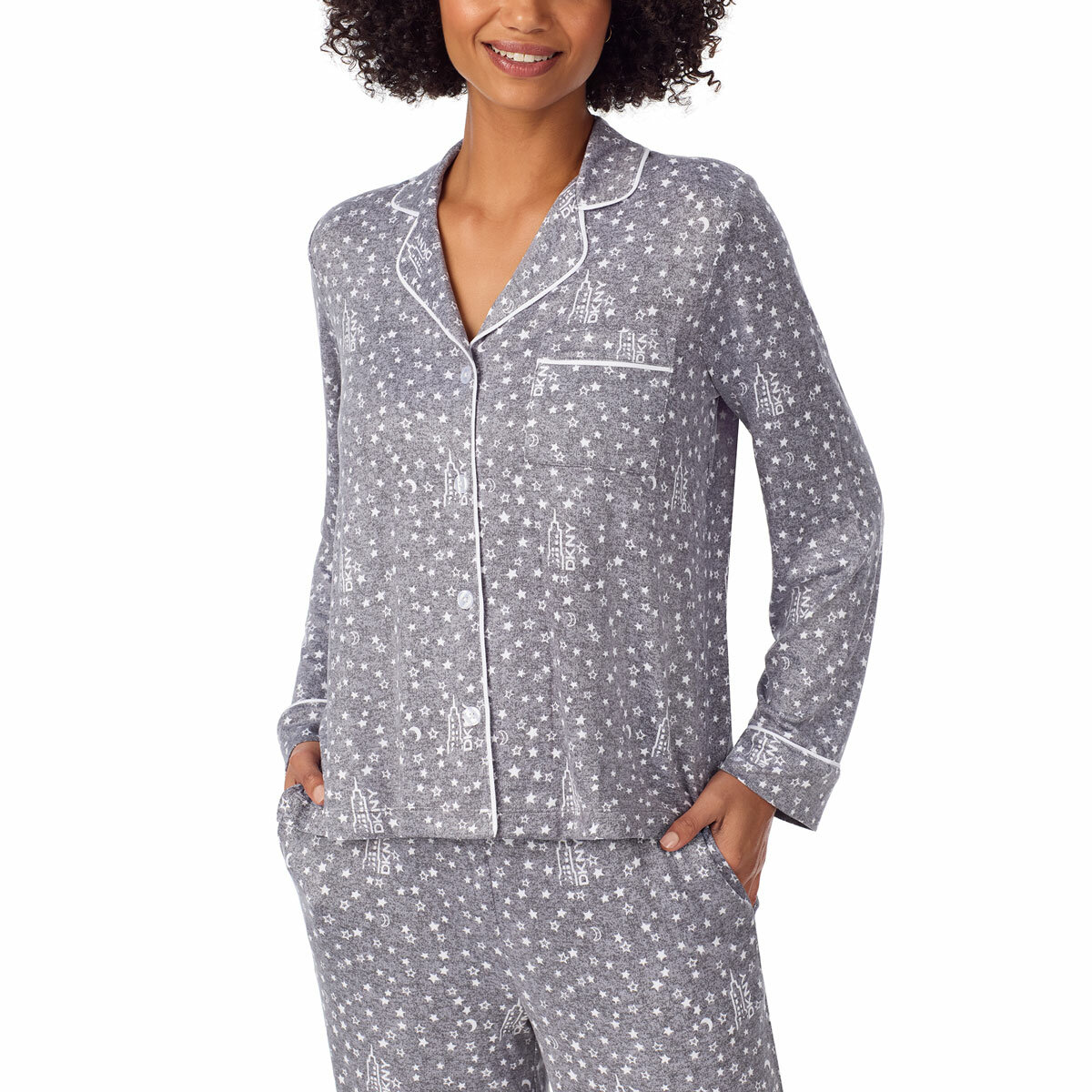 DKNY Women's Notch Collar Pyjama Set DKNY Women's Notch Collar Pyjama Set