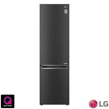 LG GBB92MCB2P Fridge Freezer, A Rated in Matte Black