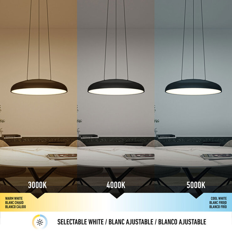 Artika Flint 24" (61cm) Pendant LED Light in Black