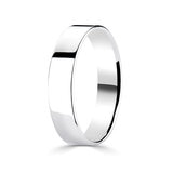 5.0mm Basic Light Court Wedding band. Platinum