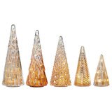 Buy Glass Trees 5 Pack Gold Overview Image at Costco.co.uk