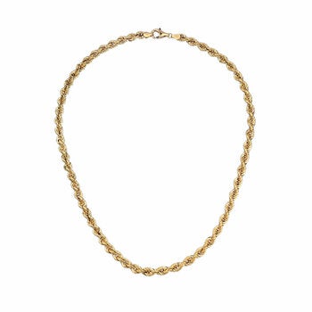 14ct Yellow Gold Rope Chain Necklace
