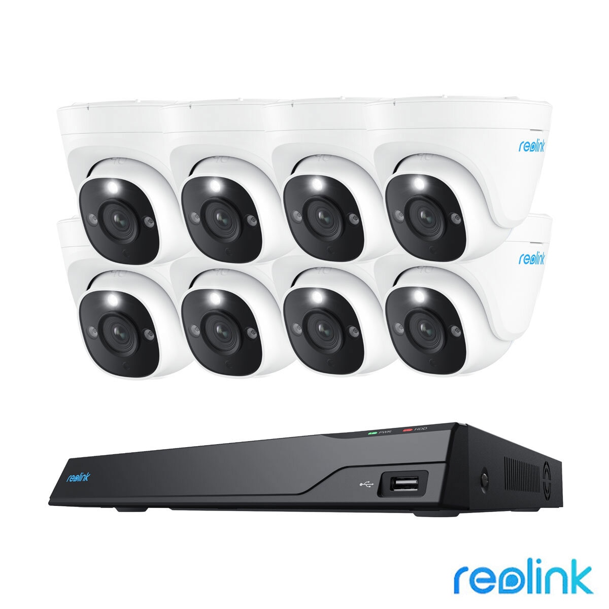 Reolink 4TB 16 Channel 8 Camera Dome New Fixed Lens with Spotlight and Audio