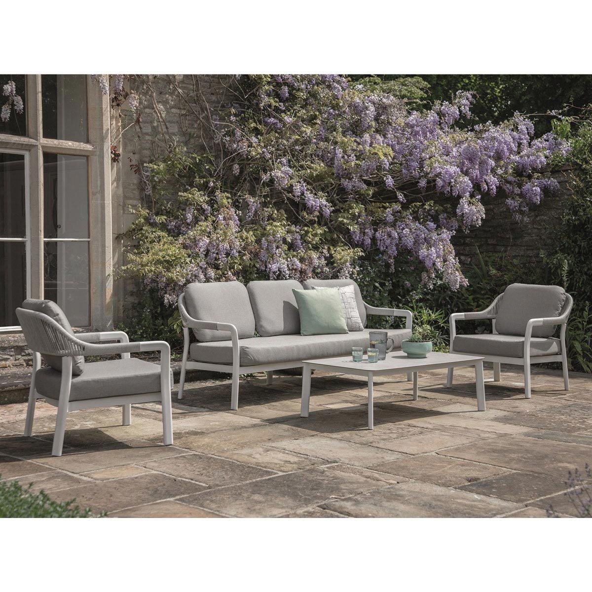 Bramblecrest Capri 4 Piece Patio Seating Set with Coffee Table in 2 Colours
