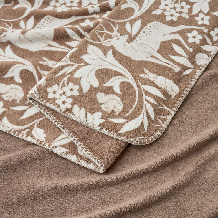 Casual Living Reversible Fawn Plush Throw, 127 x 177 cm