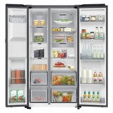 Samsung RS90F66BEFEU, Side by Side Fridge Freezer, E Rated in Black