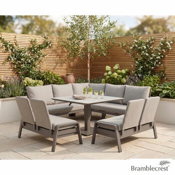 Bramblecrest Malta 4 Piece Deep Seating Patio Set with Height Adjustable Table