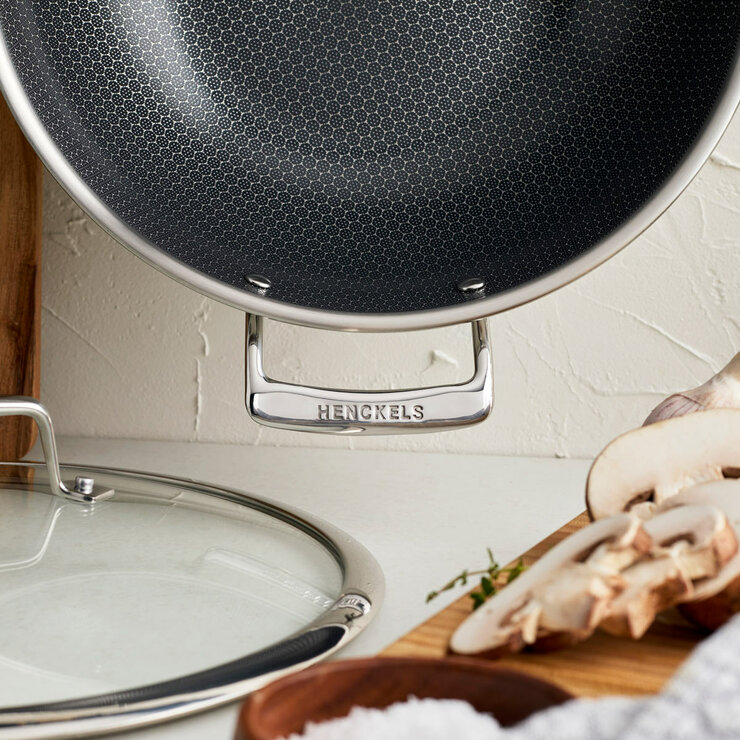 Henckels Paradigm Stainless Steel Ceramic Wok, 30cm