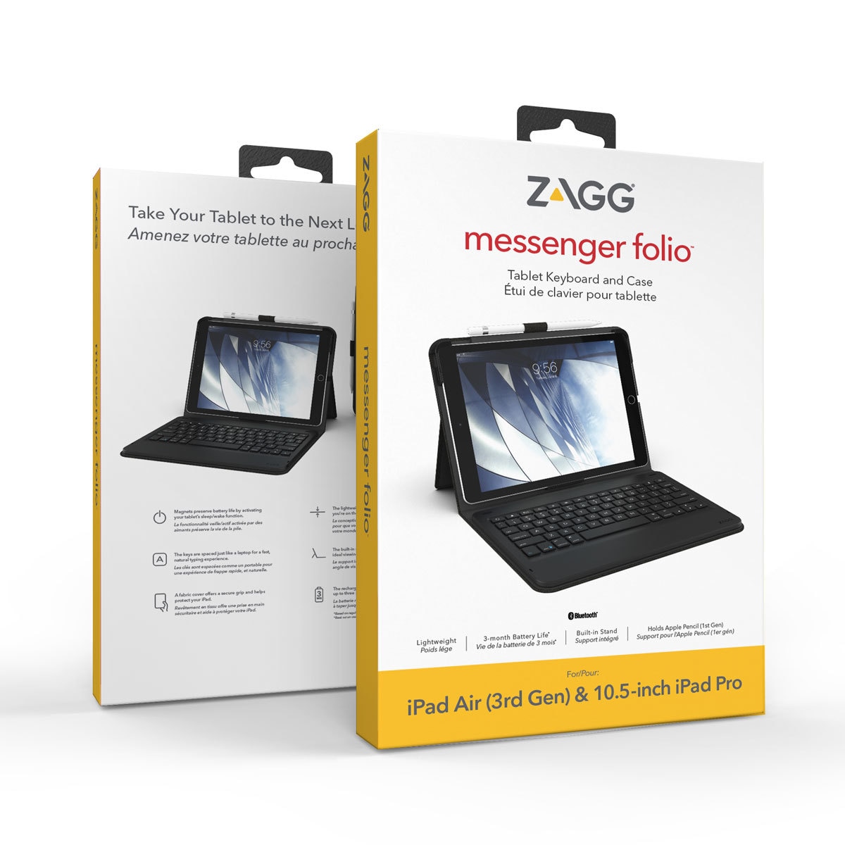 ZAGG Messenger Folio Tablet Keyboard Case in Charcoal Costco UK