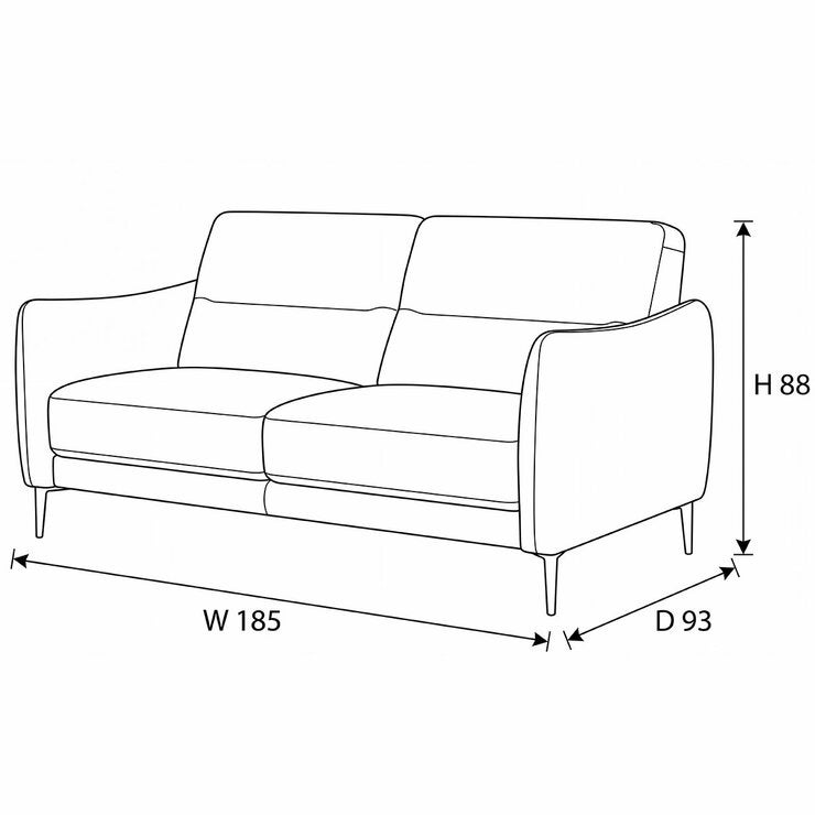 Nicoletti Jupiter Grey Leather Large 2 Seater Sofa Nicoletti Jupiter Grey Leather Large 2 Seater Sofa