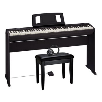 Roland FP10CE Piano Bundle with RH5 Heapdhones, KSCFP10BK Stand & RPB-100BK Stool