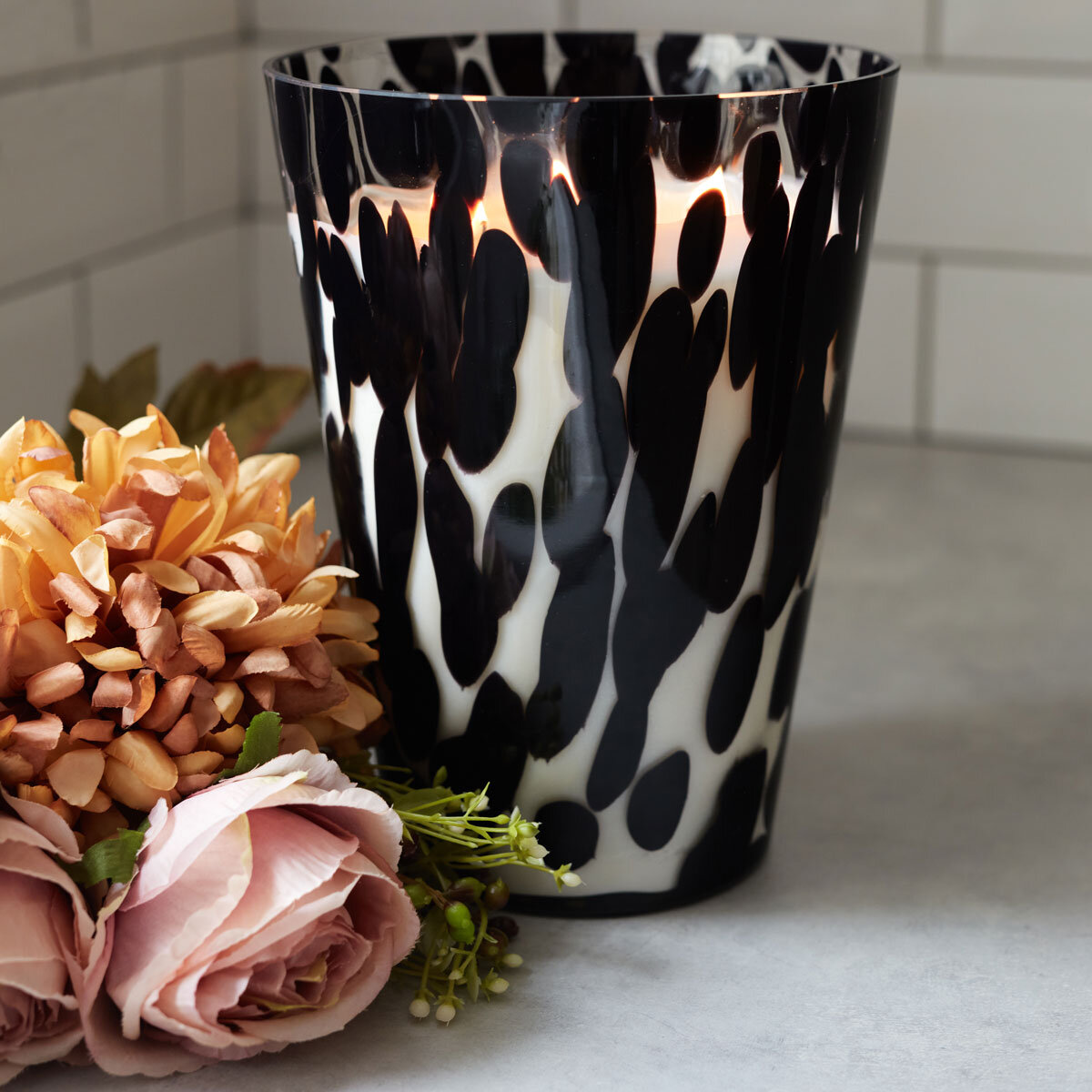 Torc Fragranced 4 Wick Scented Glass Candle, 5.5kg in Clear Vase