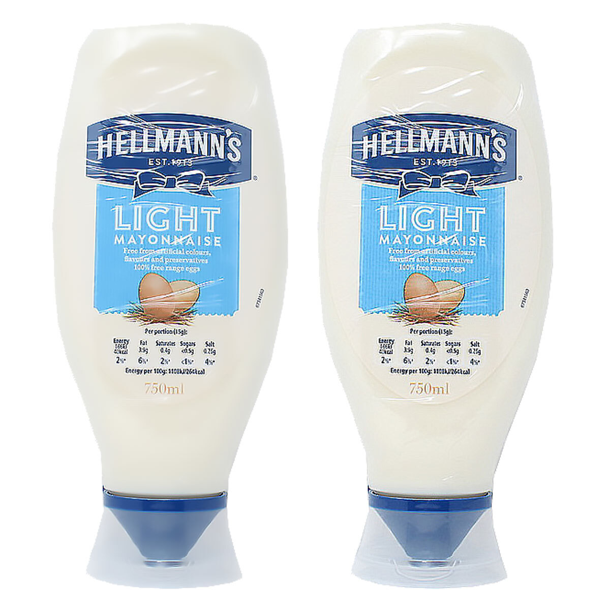 Hellmann's Light Squeezy Mayonnaise, 2 750ml Costco UK