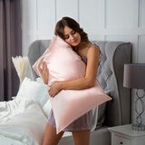 Cocoonzzz 100% Mulberry Silk Pillowcase & Eyemask Set, Pink Cocoonzzz 100% Mulberry Silk Pillowcase & Eyemask Set, Pink