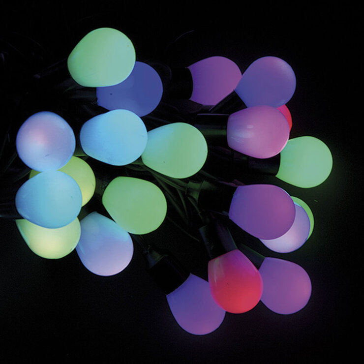 Lights4You 52ft (16m) 80 Large Bulbs LED Colour Changing Outdoor String Lights