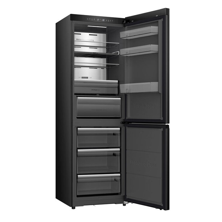 Hisense RB5K330GSFC KitchenFit Fridge Freezer, C Rated in Black Steel