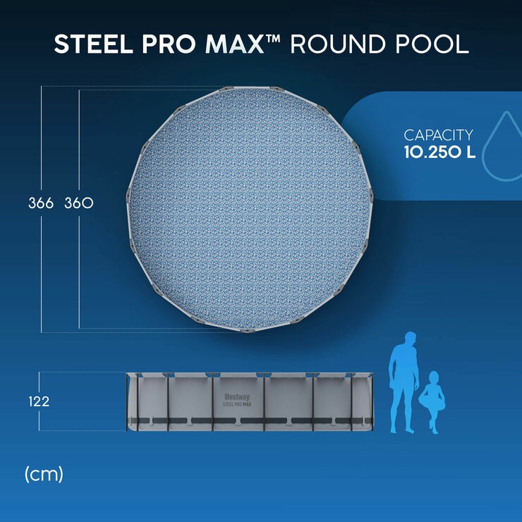 Bestway® Steel Pro MAX™ Above Ground Pool Set 3.66 m x 1.22 m