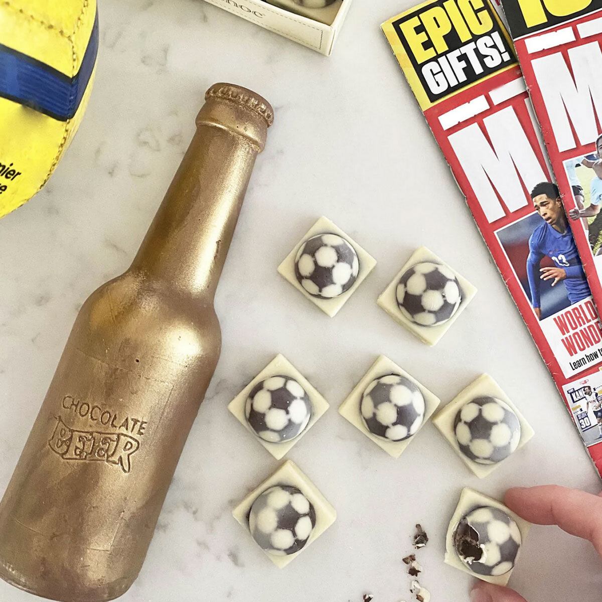 Choc On Choc Chocolate Beer and Footballs
