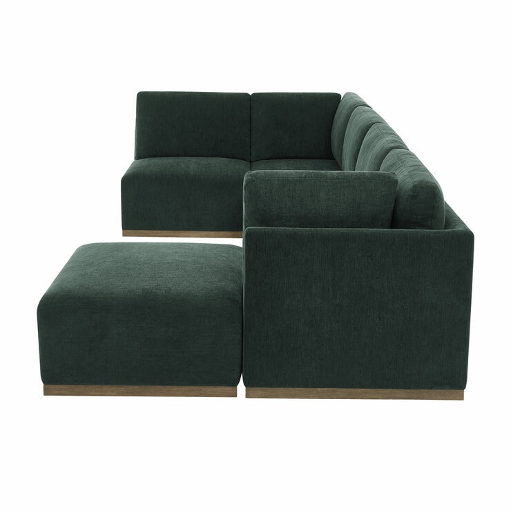 Henredon Murphy Green 6 Piece Modular Fabric Sofa