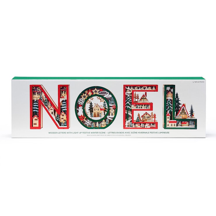 NOEL Light Up Wooden letters- Set Of 4
