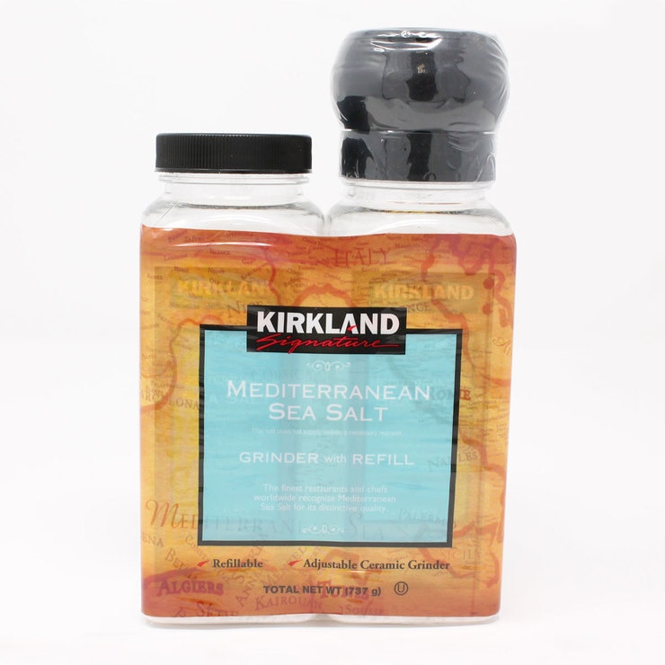 Kirkland Signature Mediterranean Sea Salt Grinder with Refill, 737g