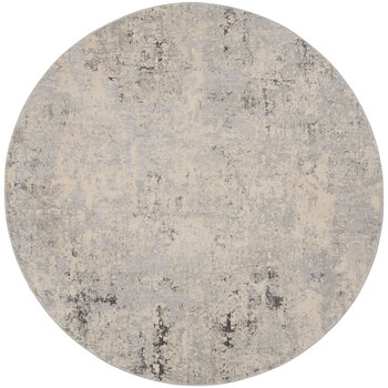 Rustic Textures Mottled Grey Circle Rug, 160 cm