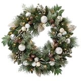 Buy 30in Wreath in Silver Overview2 Image at Costco.co.uk