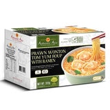 Authentic Asia King Prawn Wonton Tom Yum Soup with Ramen, 4 x 307g