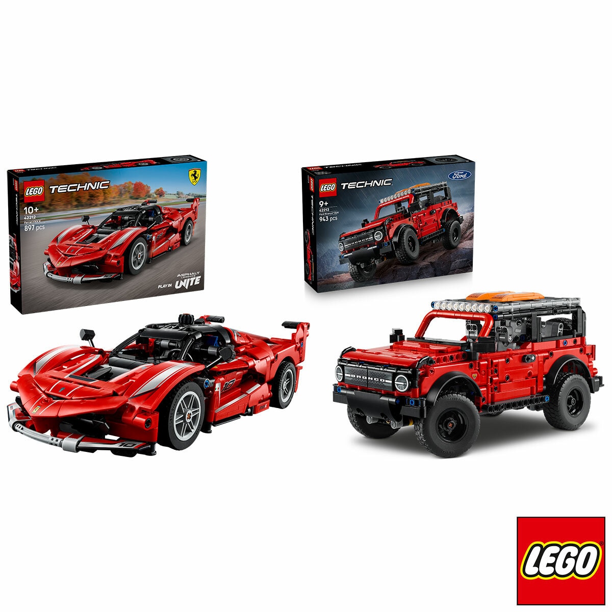 LEGO Technic Ferrari FXX K & Ford Bronco assorted mix - Model 42212 / 42213 (10+ Years)