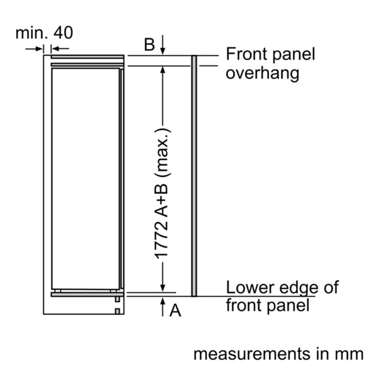 Bosch Series 4, GIN81VEE0G Fully Integrated Freezer, E Rated