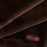 FRYE Luxe Faux Fur Throw in Brown, 152 x 177 cm