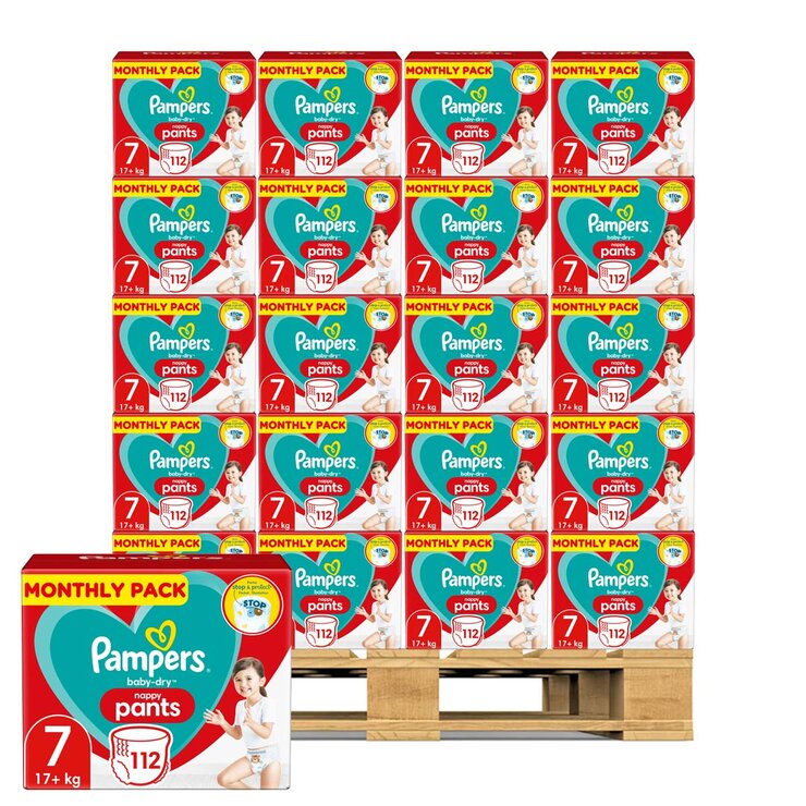 Pampers Baby Dry Pants Size 7, 40 x 112 Pack Pampers Baby Dry Pants Size 7, 40 x 112 Pack