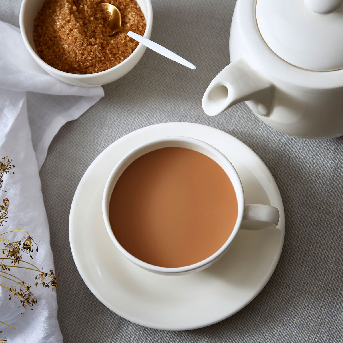 Portmeirion Soho Teacups & Saucers Set & Tea pot