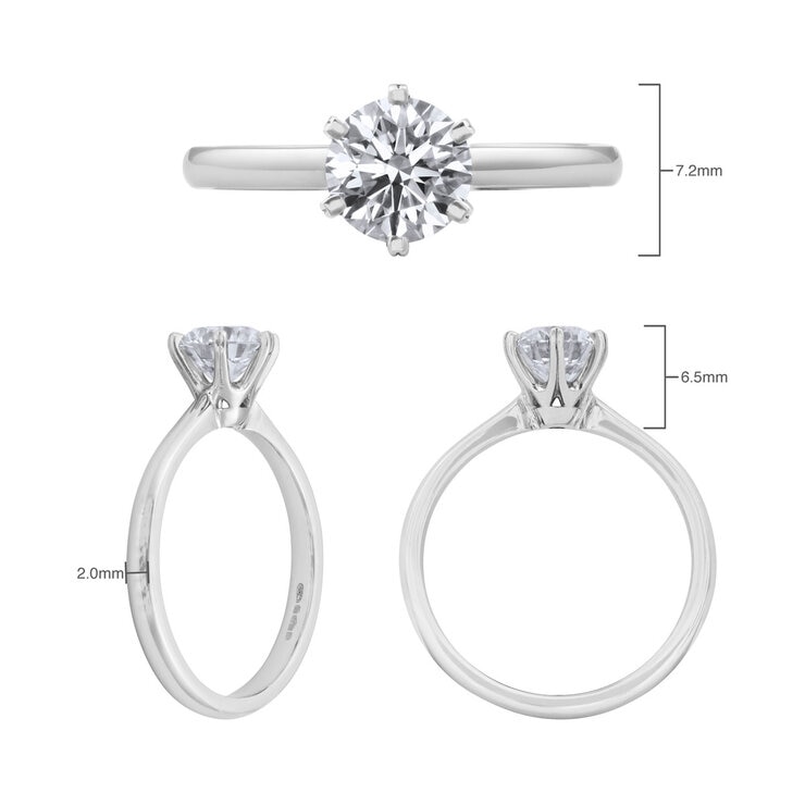 1.00ct Round Brilliant Cut Diamond Solitaire Ring - Size J 1.00ct Round Brilliant Cut Diamond Solitaire Ring - Size J