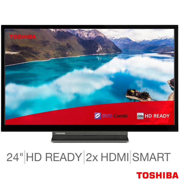 Toshiba 24WD3A63DB 24 Inch HD Ready Smart TV with Builtin DVD Player
