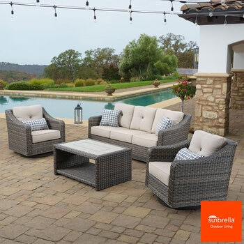 SunVilla Pelington 4 Piece Deep Seating Set 